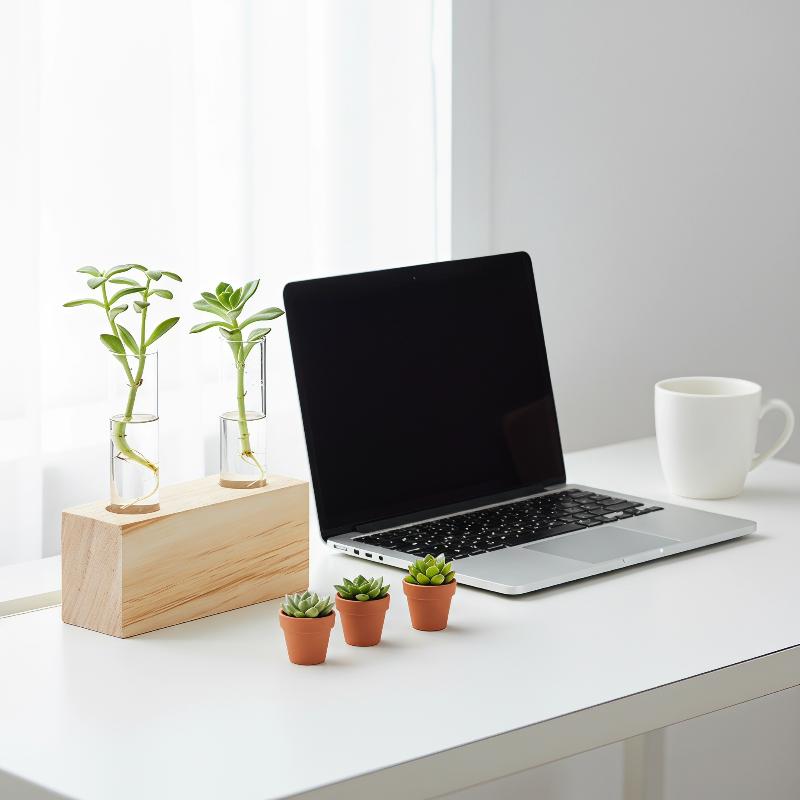 Propagation Station Vase - แจกันแก้วทรงหลอดทดลอง สถานีเพาะพันธุ์พืช แจกันไฮโดรโปนิกส์สำหรับปลูกต้นไม้ พร้อมขาตั้งไม้ ตกแต่งตู้ปลา ตกแต่งโต๊ะทำงาน