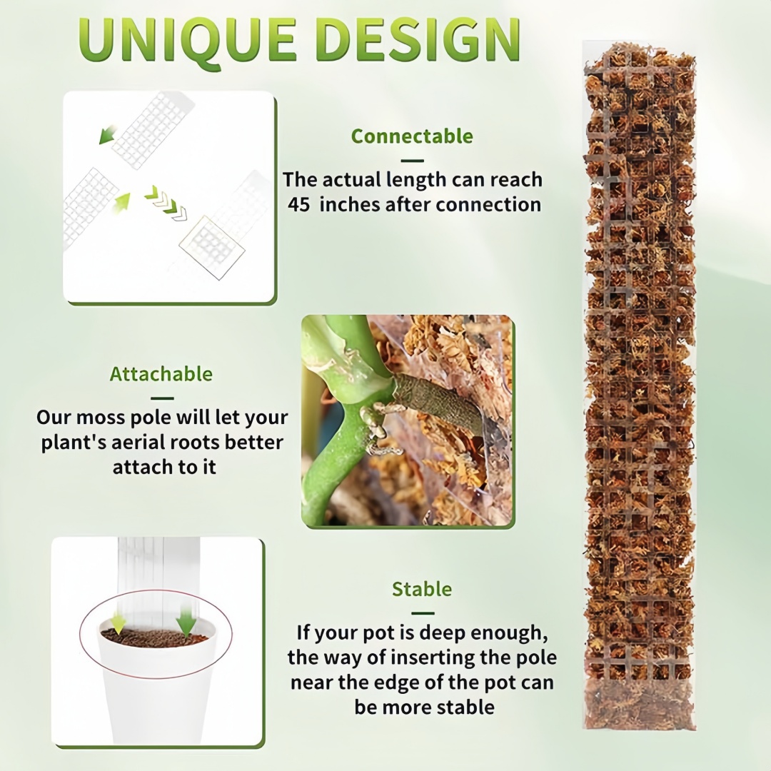 เสาพลาสติกสำหรับยึดต้นไม้ในร่ม - Sphagnum Moss Dry บทวิจารณ์และราคา